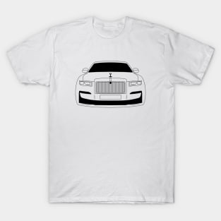 Rolls Royce Ghost Black Outline T-Shirt